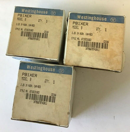 WESTINGHOUSE PB1XER 2.25 IN MUSHROOM CAP RED MODEL B ***LOTOF3***