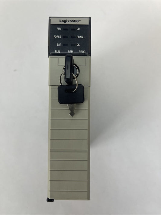 ALLEN BRADLEY 1756-L63 CONTROL LOGIX 5563 PROCESSOR CAT REV G01 F/W REV 1.9