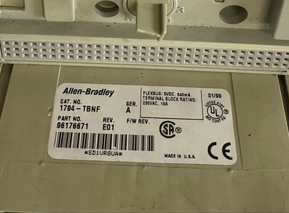 ALLEN BRADLEY 1794-OA8 INPUT 230VAC 10A SER.A 5VDC 640MA REV.E01