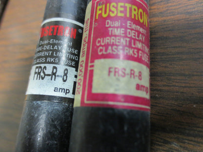 BUSSMANN FRS-R-8 FUSETRON TIME-DELAY FUSE 8A 600VAC 300VDC