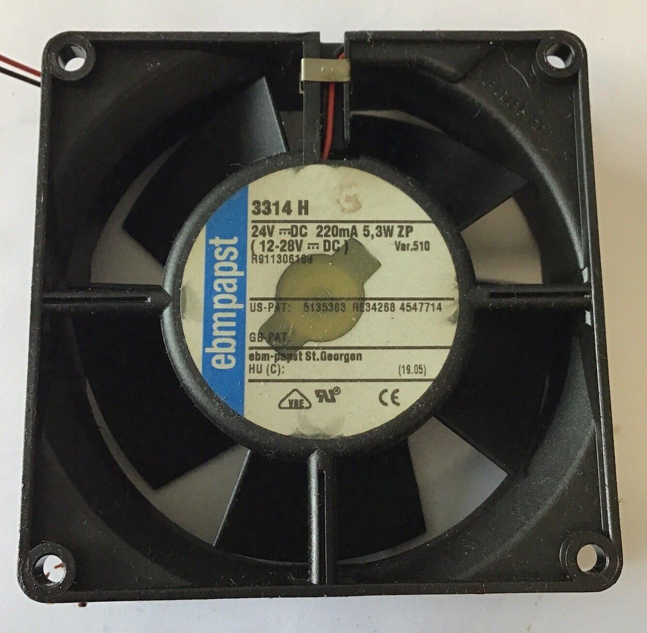 EBMPAPST 3314H FAN 24VDC 220MA 12-28VDC VER.510