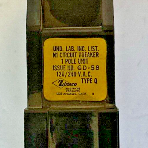 ZINSCO Q130 CIRCUIT BREAKER 30A 1POLE 120-240VAC TYPE Q
