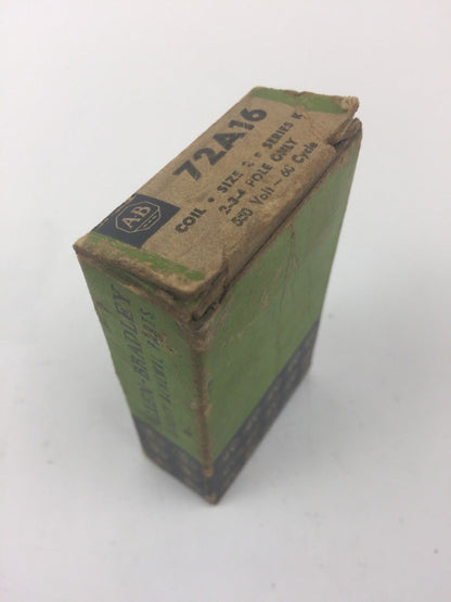 ALLEN BRADLEY 72A16 COIL SIZE 2 SERIES K 2-3-4 POLE ONLY 550V 60CY