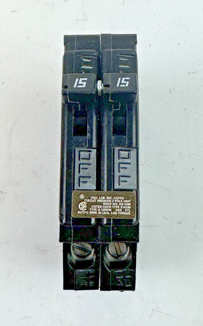 CHALLENGER *BOX OF 10* - A215K - COM. TRIP CIRCUIT BREAKERS -2 POLE/15 A/240 VAC