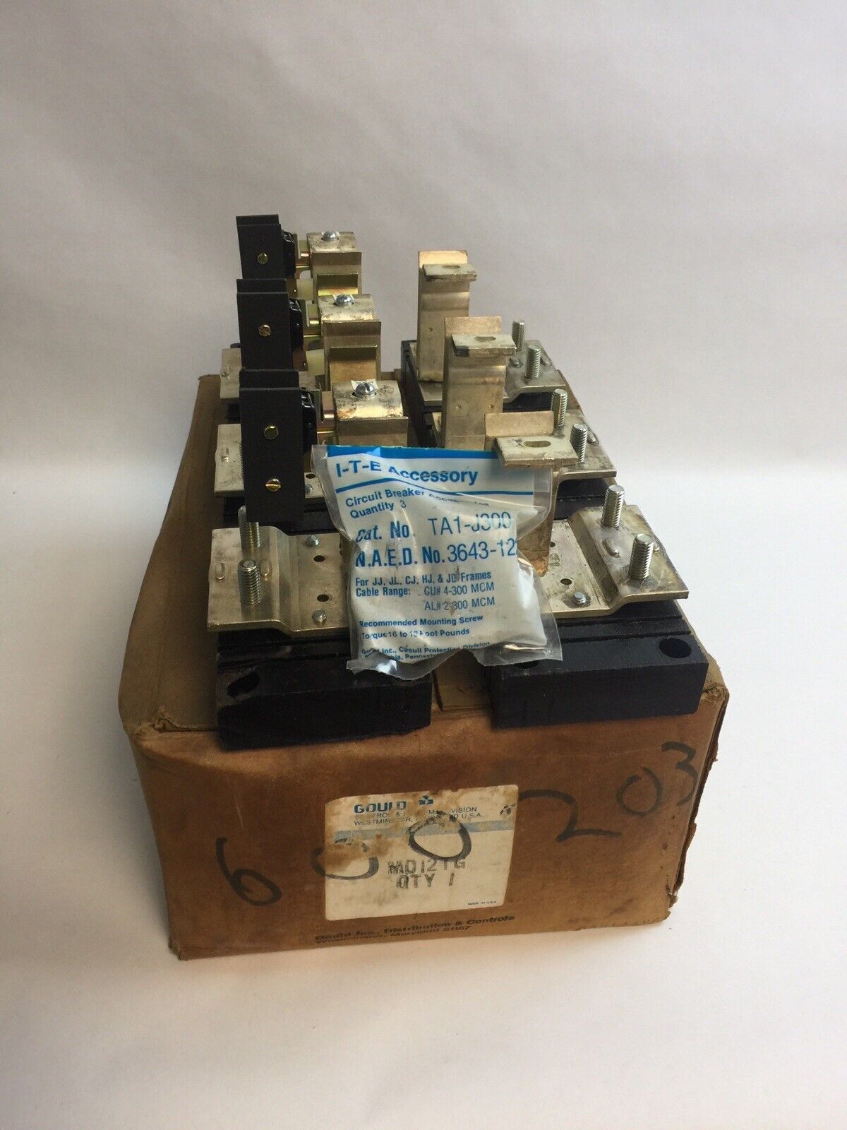 GOULD MD12TG FUSE HOLDER FOR SIZE 5 3POLE CLASS A40 A.C. MAGNETIC COMBINATION