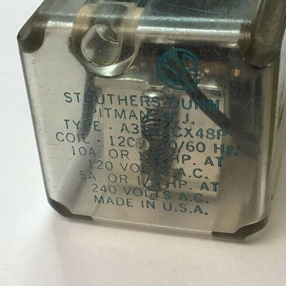 STRUTHERS-DUNN A314XAX48P RELAY 120V 50/60HZ 240VAC ***LOTOF3***