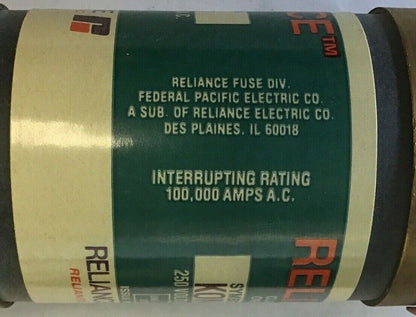 RELIANCE KON225 250V CLASS K5 ONE-TIME FUSE