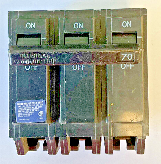 GE THQB32070 CIRCUIT BREAKER 240VAC 3POLE 70A