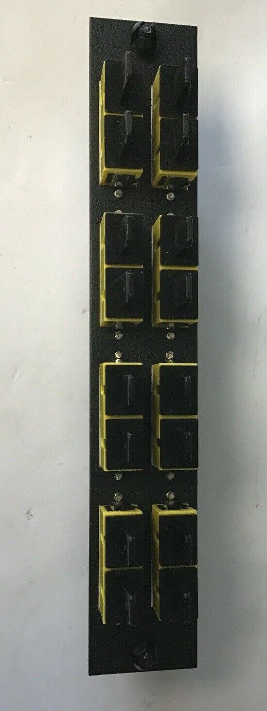 HUBBELL FEPSCDY8 16-PORT SC DUPLEX ADAPTER PANEL (YELLOW )