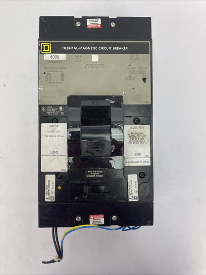 SQUARE D LAF364001441 CIRCUIT BREAKER 400A 600VAC/250VDC 3POLE LA11042 LA11212