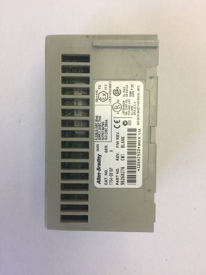 ALLEN BRADLEY 1794-OB16P 24VDC SOURCE OUTPUT MODULE SER A REV C01 F/W REV BLANK