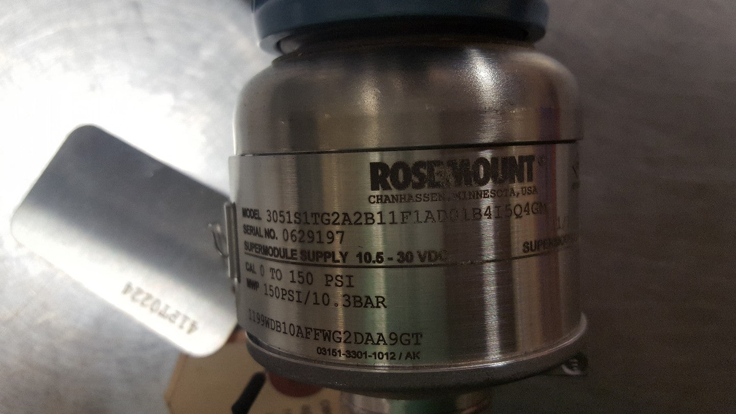 ROSEMOUNT 3051S1TG2A2B11F1AS01B4I5Q4GM DP0001-2030-S6 1199WDB10AFFWG2DAA9GT