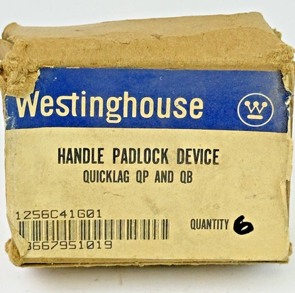 WESTINGHOUSE *BOX OF 6** - 1256C41G01 - HANDLE PADLOCK DEVICE - QUICKLAG QP & QB