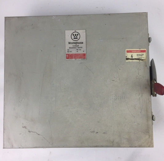 WESTINGHOUSE SDSN6030 DISCONNECT SWITCH 600 VAC 250 VDC 60 AMP 6 POLES