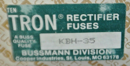 BUSSMANN / TRON KBH35 RECTIFIER FUSE / 500V / 35A / NEW SURPLUS / EACH