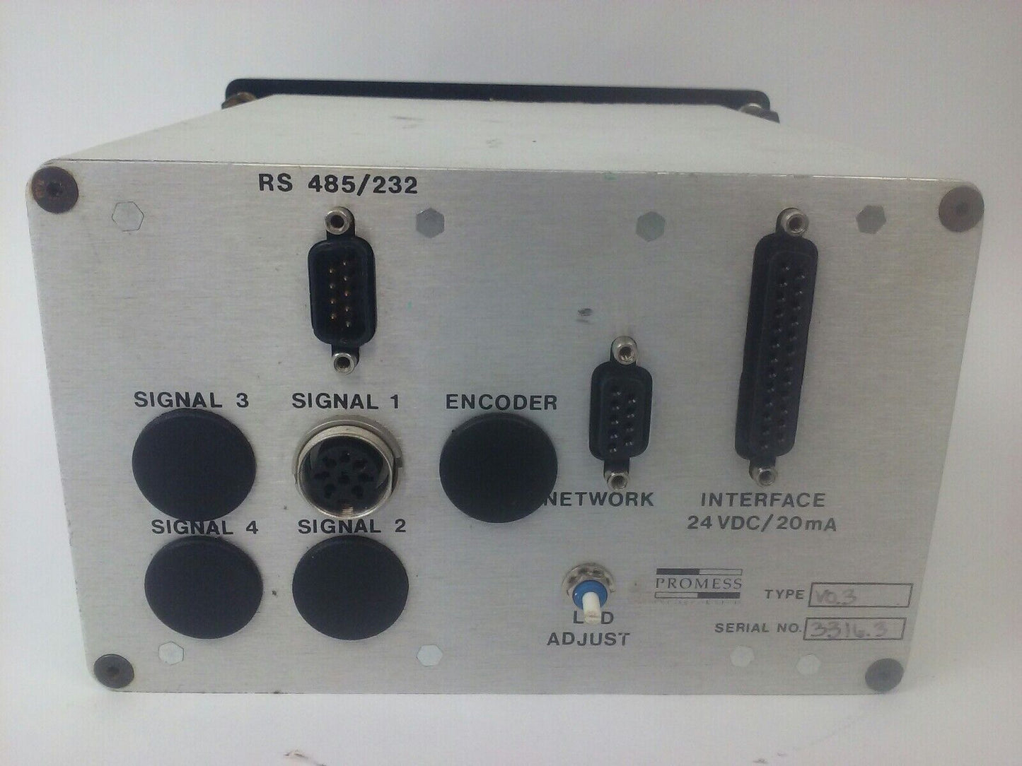 PROMESS PPM ELECTRONICS 8500300103 MONITOR PANEL METER TYPE VO.3, 24VDC/20mA