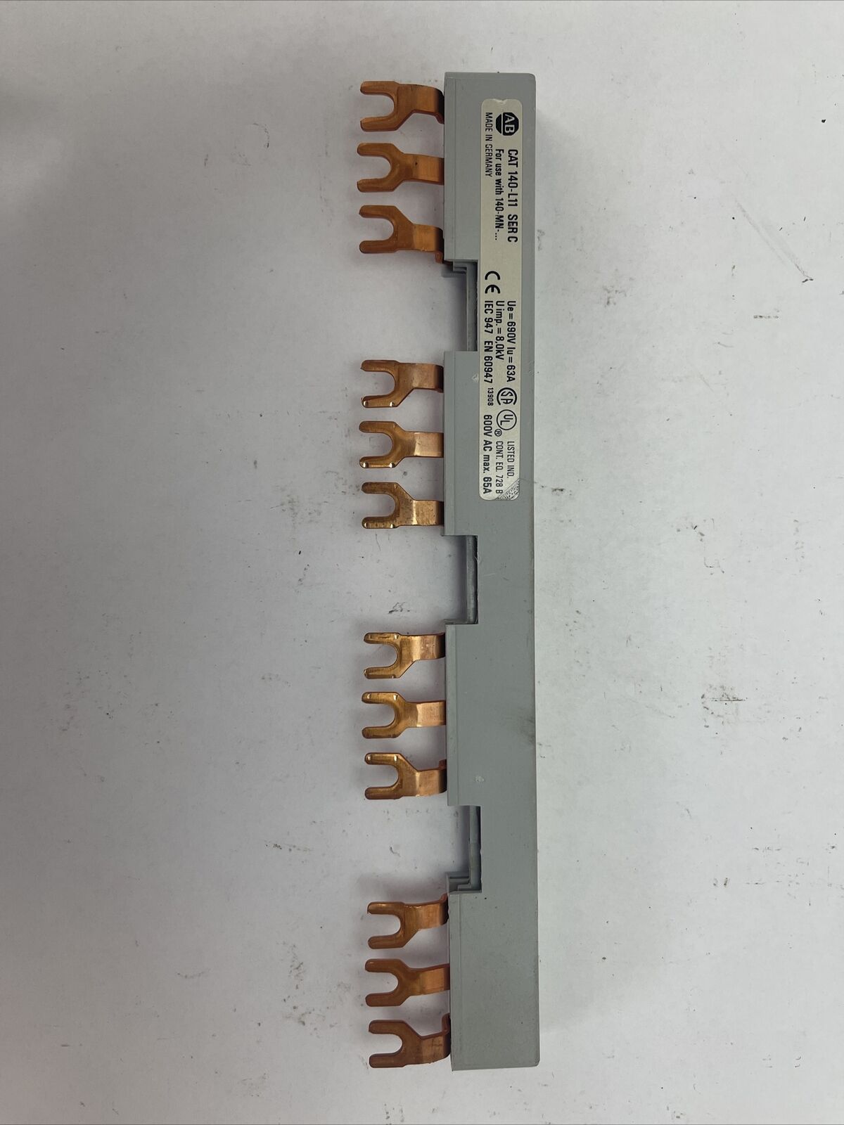 ALLEN BRADLEY 140-L11 COMMON TERMINAL LINK 65A 600VAC SER C (LOT OF 4)