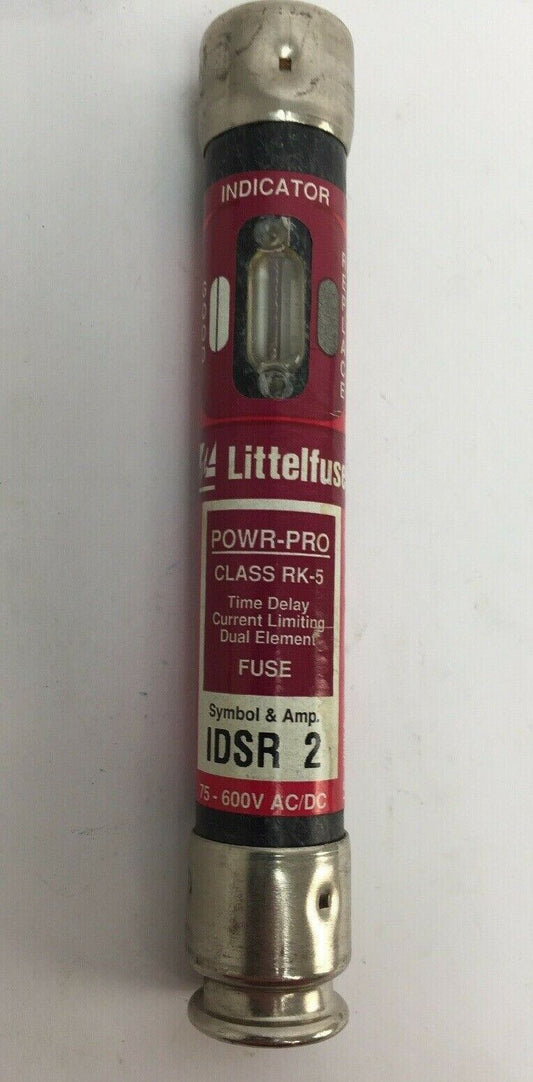 LITTELFUSE IDSR 2 POWR-PRO CLASS RK-5 FUSE 2AMP 75-600V AC/DC (LOT OF 5)