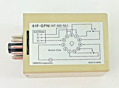 OMRON - 61F-GP-N (D) FLOATLESS LEVEL SWITCH & OMRON - PF113A RELAY SOCKET BASE