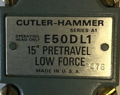 CUTLER HAMMER E50DL1 LIMIT SWITCH OPERATING HEAD