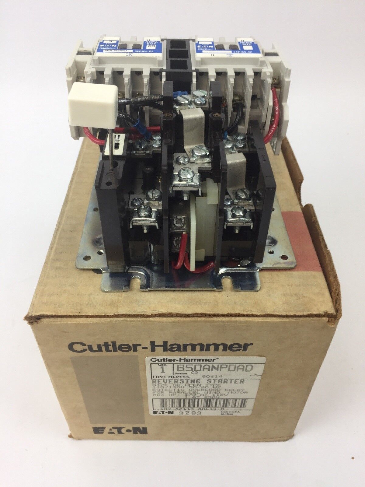 CUTLER HAMMER B50ANP0AD REVERSING STARTER 110/120V 50/60HZ EUTECTIC OVERLOAD