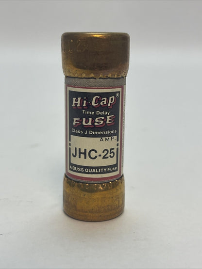 BUSS JHC25 HI-CAP TIME DELAY CLASS J FUSE 25AMP 600VAC (LOT OF 6)