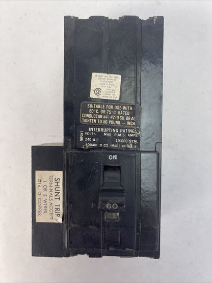 SQUARE D Q1L3601021 CIRCUIT BREAKER 60AMP 240VAC