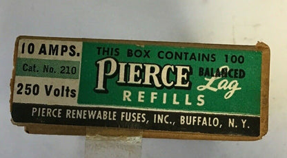 PIERCE 210 RENEWABLE FUSE LINKS 10A 250 VOLT REFILLS****LOTOF100***