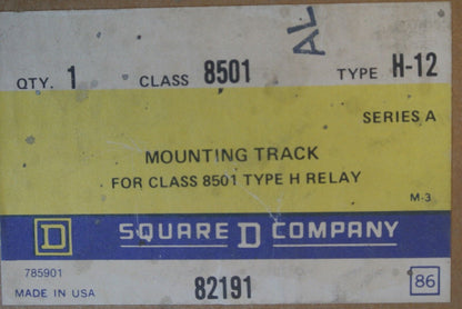 SQUARE D 8501 H-12 / MOUNTING TRACK for CLASS 8501 TYPE H RELAYS / NEW SURPLUS