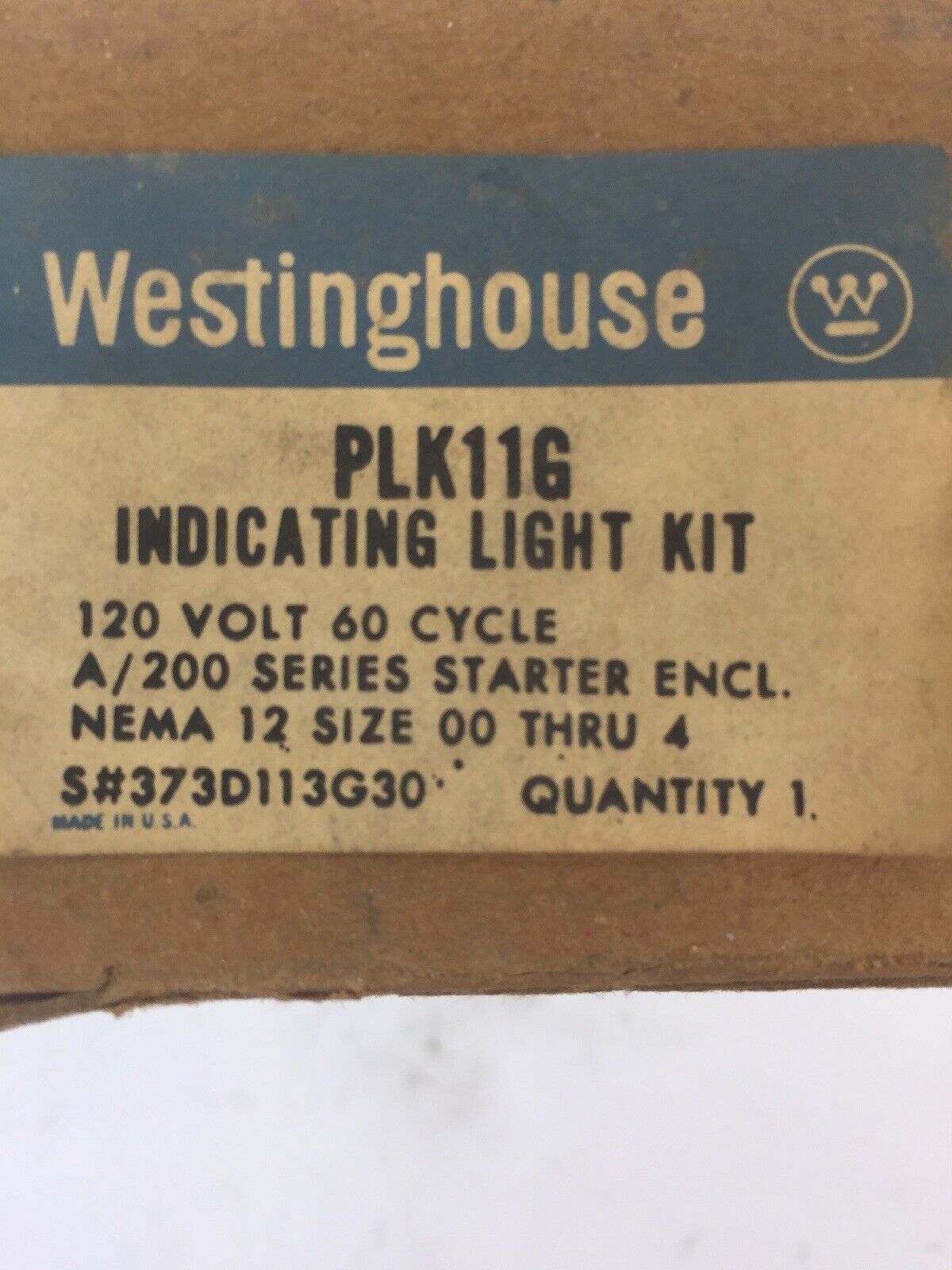 WESTINGHOUSE PLK11G INDICATING LIGHT KIT 120V 60CY