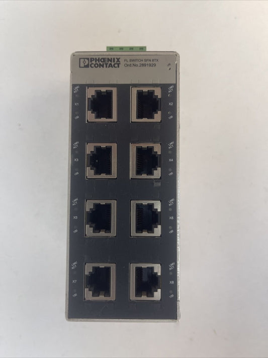 PHOENIX CONTACT FL SWITCH SFN 8TX 2891929 24VDC ETHERNET 8 PORT