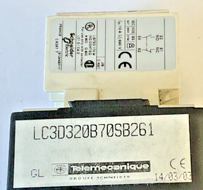TELEMECANIQUE SQUARE D LC1D1801, LADN11, LA4DA1E CONTACTOR LC3D320B70SB261