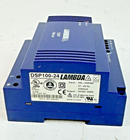 LAMBDA  DSP100-24 AC/DC DIN RAIL POWER SUPPLY 240VAC