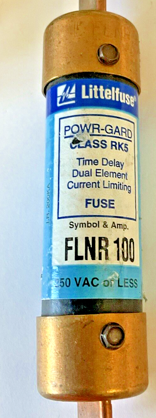 LITTLEFUSE FLNR 100 FUSE 100A 250VAC CLASS RK5 TIME DELAY ***LOTOF7***