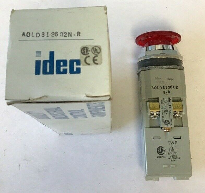 IDEC PUSH BUTTON AOLD312602N-R 110-600VDC 120V 50/60HZ TWD-0126