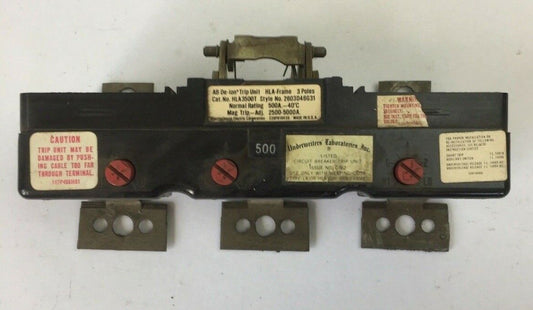 WESTINGHOUSE HLA3500T TRIP UNIT 500AMP 3POLE MAG TRIP ADJ 2500-5000A 2603D46G31