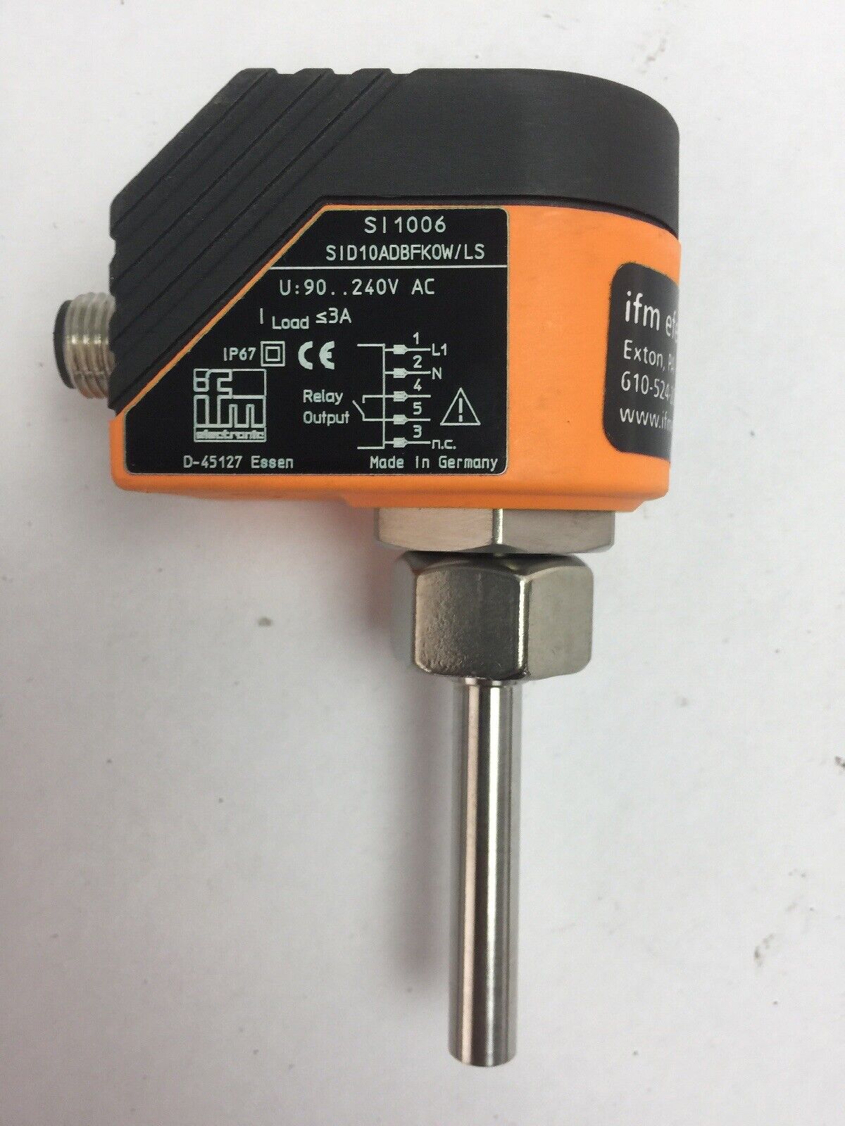 IFM EFECTOR SI8513 FLOW SENSOR KIT 240VAC W/ SI1006 E18247 E40107