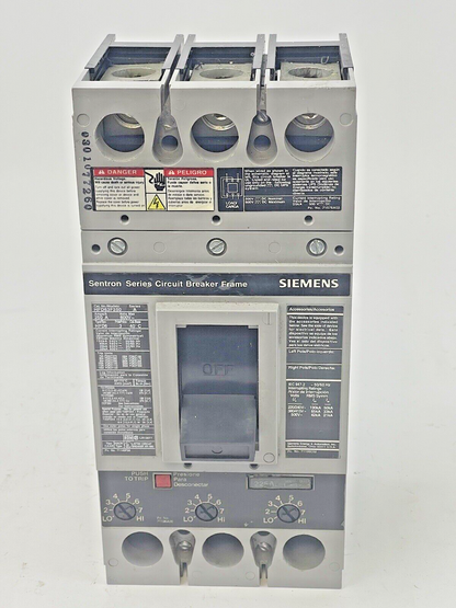 SIEMENS - HFD63F250 SER. A - 250A SENTRON SERIES CIRCUIT BREAKER WITH 225A TRIP