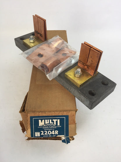 MULTI UNION 2204R CARTIDGE FUSE HOLDER COMPOSITE BASE 201-400AMPS 250V M400A