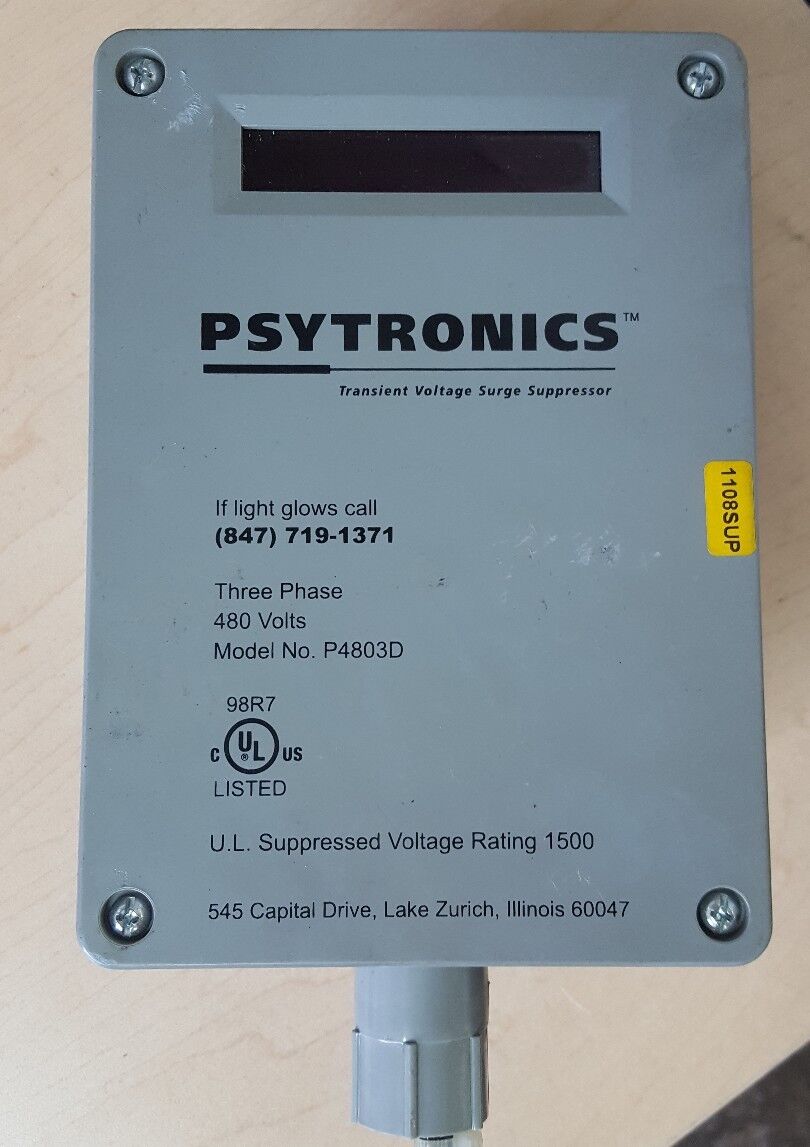 PSYTRONICS TRANSIENT VOLTAGE SURGE SUPRESSOR P4803D 3PH 480VOLT