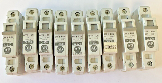 ALLEN BRADLEY 1492-CB1 G010(2X)G020(3X)G050(2X)H060(1X)G200(1X) CIRCUIT BREAKER