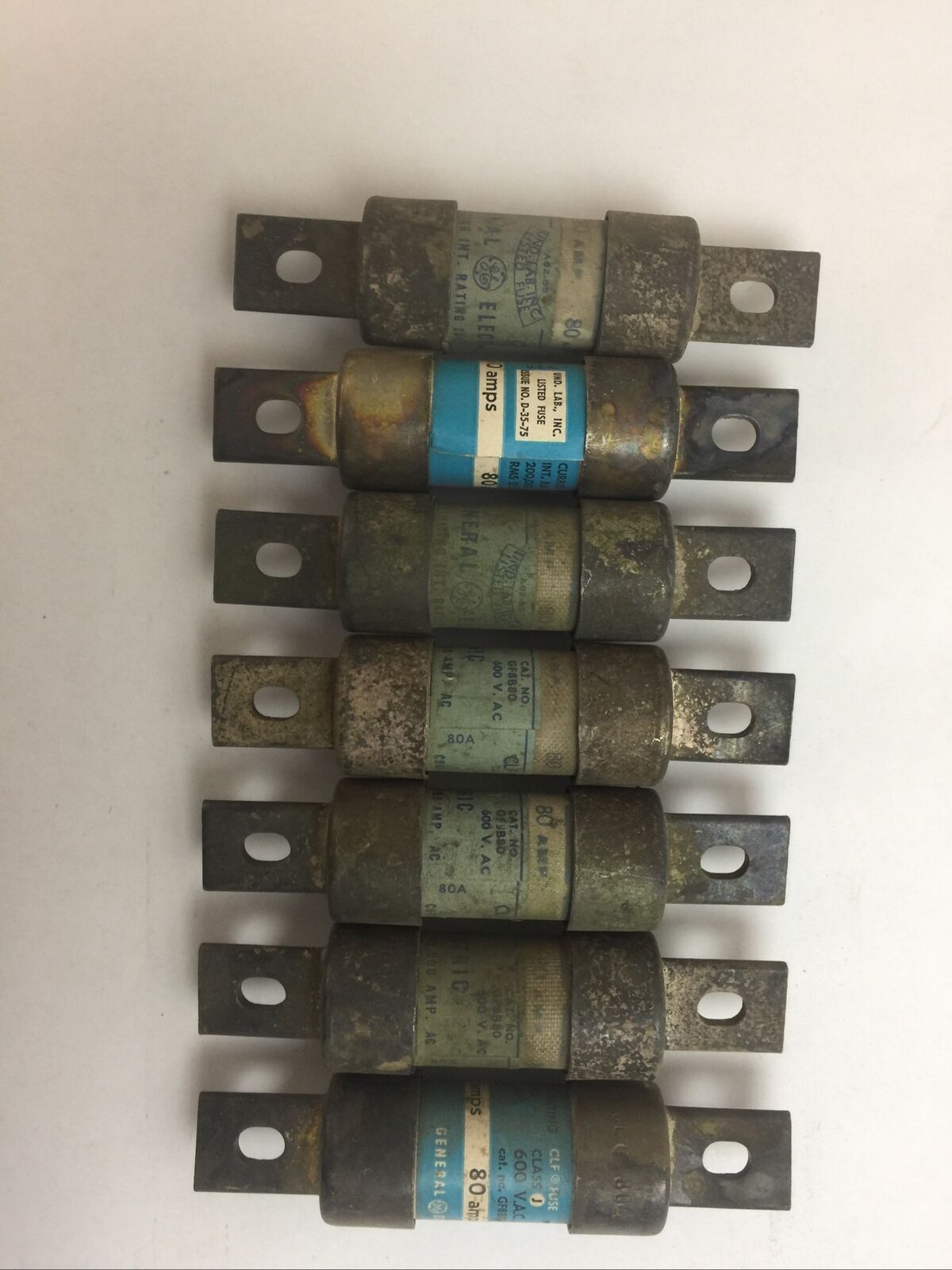 GE GF8B80 CLF FUSE CLASS J 80AMP 600VAC (LOT OF 7)