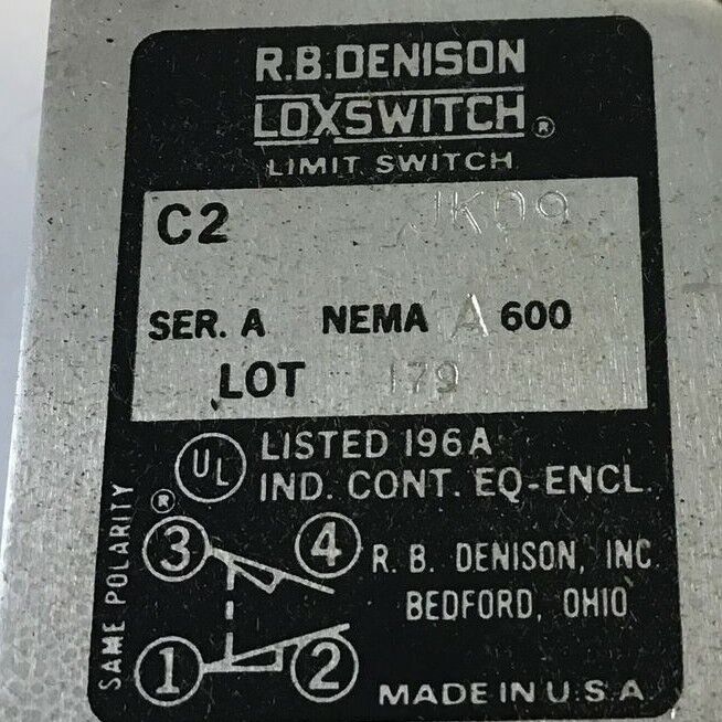 GOULD C2 JK09 LIMIT SWITCH SERIES A NEMA A600