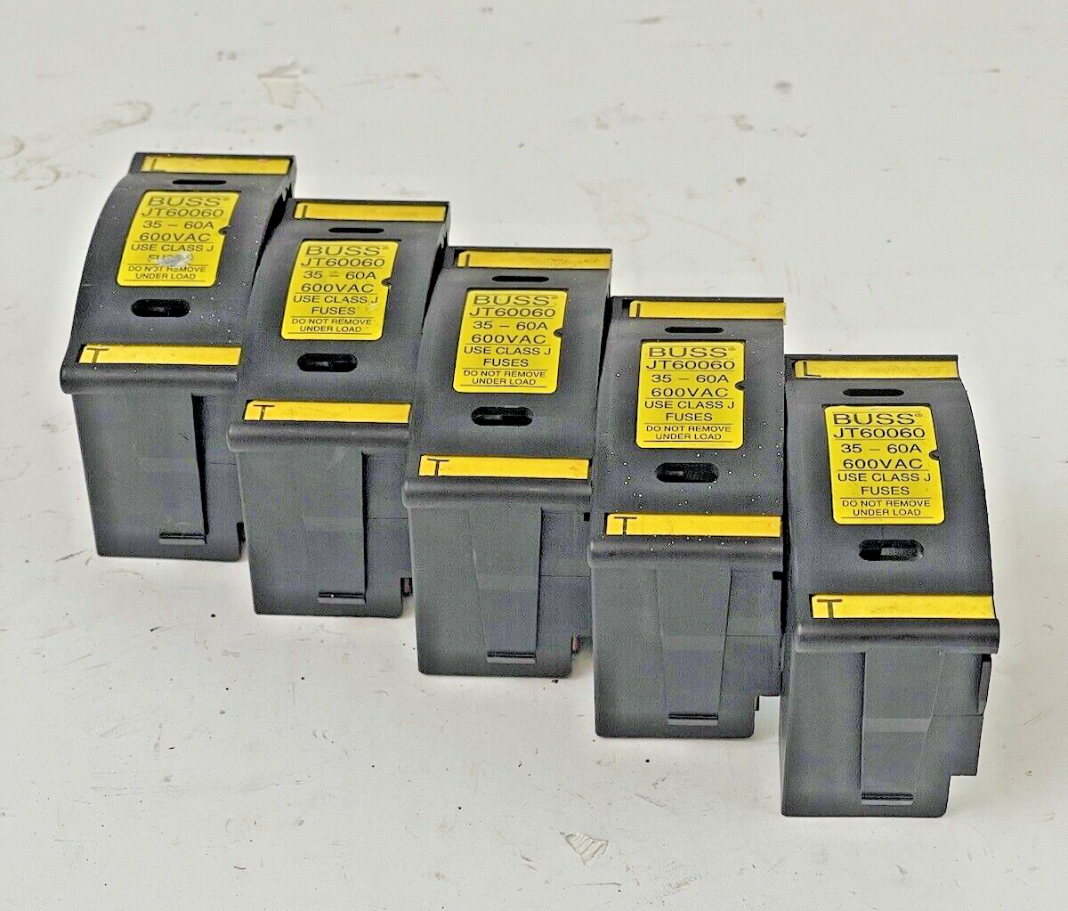 BUSSMANN **LOT OF 5** - JT60060 - FUSEHOLDER - 60A, 600VAC