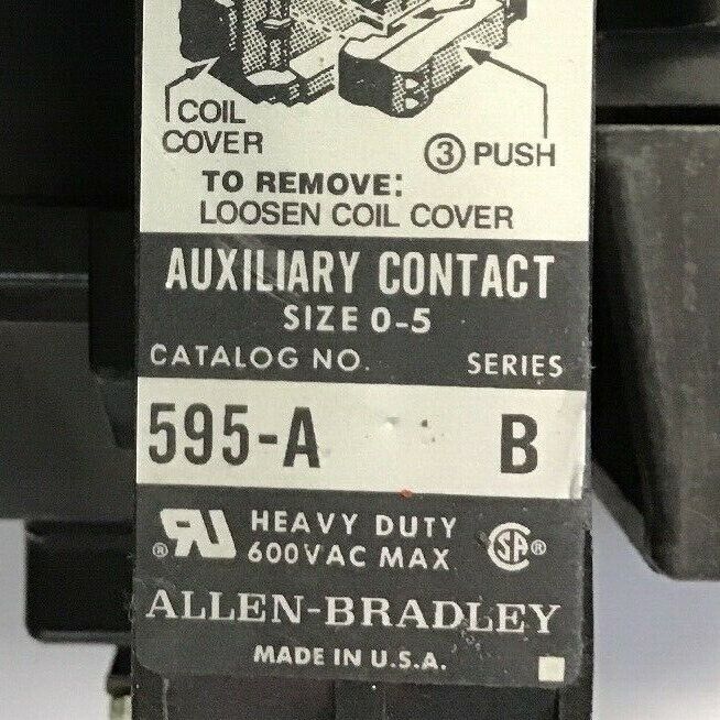 ALLEN BRADLEY 509-B0D SER.B SZ.1 W/CB236 COIL/ W49 / W/595-A SER.B AUX CONT.