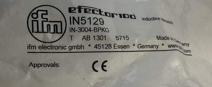 IFM IN5129 IN-3004-BPKG INDUCTIVE PROXIMITY SWITCH 10-36VDC 250MA