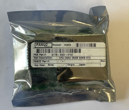 FANUC A17B-3301-0107 CPU CARD DRAM 64MB STD