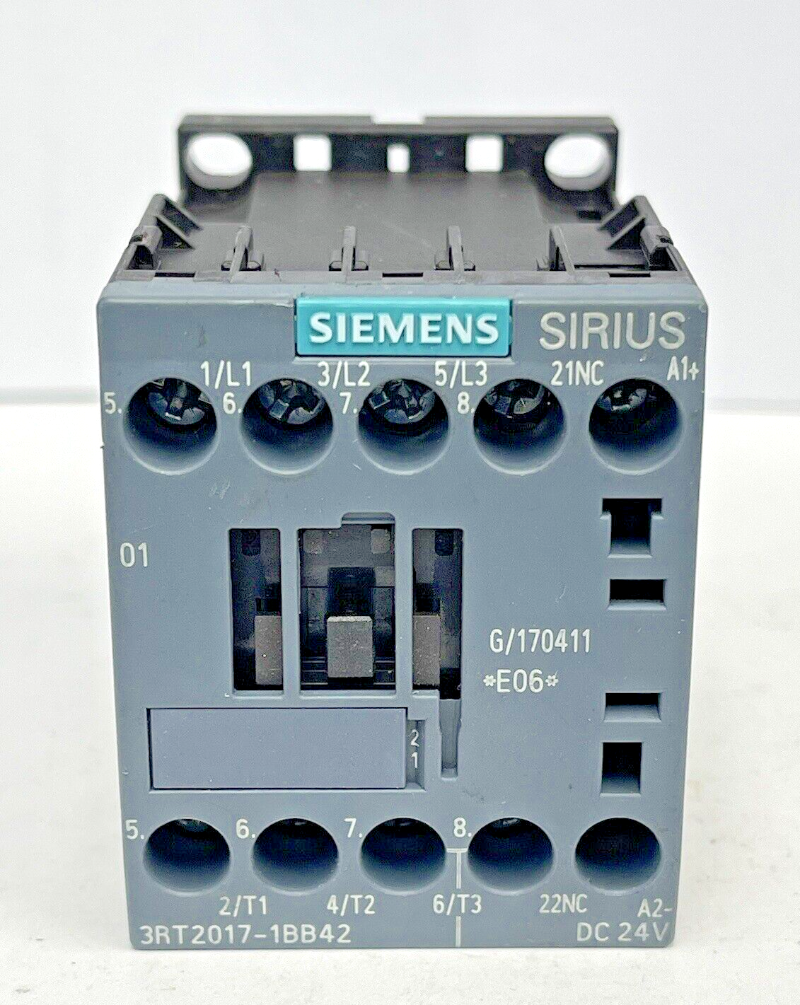 SIEMENS - 3RT2017-1BB42 -AUXILIARY CONTACT-AC-3e/AC-3,12A,5.5 kW/400V,3-p, 24VDC