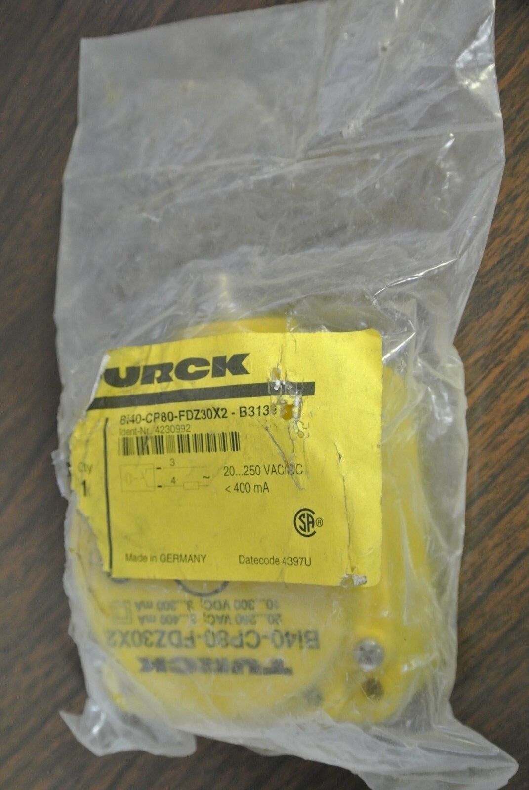 TURCK Bi40-CP80-FDZ30X2-B3131 INDUCTIVE PROXIMITY SENSOR - NEW SURPLUS