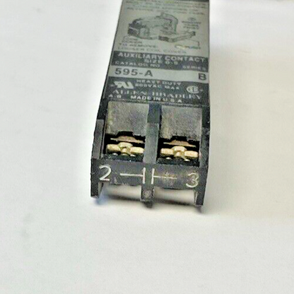 ALLEN BRADLEY 595-A AUXILIARY CONTACT SER.B SZ 0-5 ***LOTOF5***